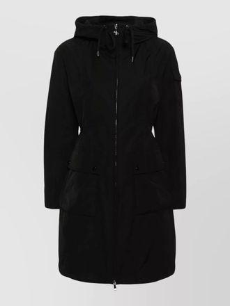 Moncler laerte hooded nylon mid length parka