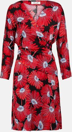 Diane Von Fürstenberg Mikah printed satin wrap dress