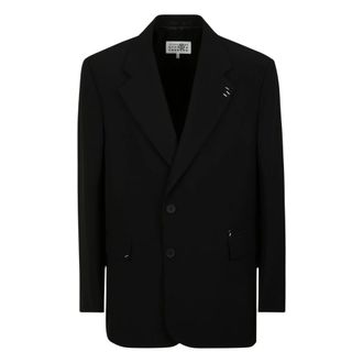 Maison Margiela Formal Blazers, male, Black, Size: S Giacca con Graffette