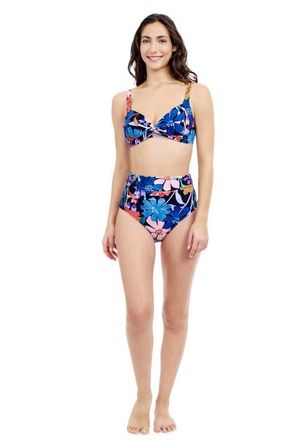 Gottex Melody Sweetheart Twist Bikini Top in Black Multi at Nordstrom, Size 14