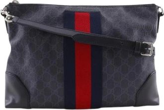 Gucci Pre-owned Vintage Messenger Bag - Dames - Vintage Schoudertas - Zwart - ONE Size - Vintage
