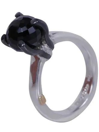 Rosa Maria Ring With Black Stone Yoko