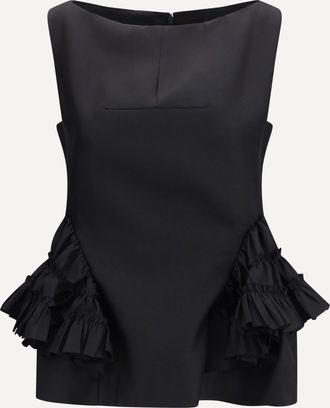 Dries Van Noten Top peplum con balze Woman 40