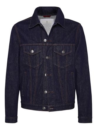 Brunello Cucinelli cotton denim jacket - men - pure cotton - 52 - Blue