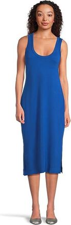 Tommy Bahama Drapey Ponte Sleeveless Midi Dress Womens Dress Mazarine Blue : MD (US 8-10), Modal/Nylon/Ponte