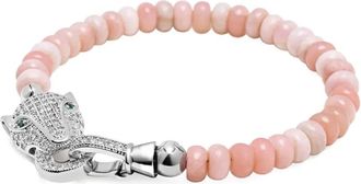 Nialaya Bracciale con testa di pantera - Argento