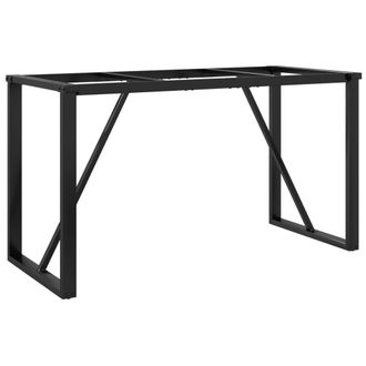 Berkfield Home Dining Table Legs O-Frame 140x60x73 cm Steel in Black | Size: 140 x 60 x 73 cm