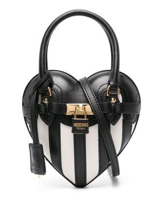 Moschino padlock-detail leather tote bag - women - Calf Leather - OS - Black