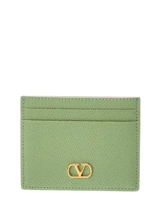 Valentino Vlog Signature Leather Card Case