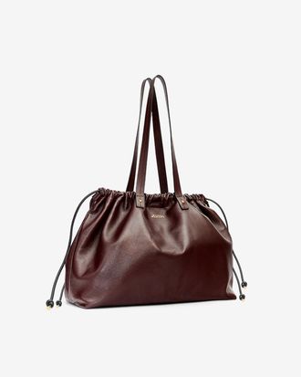 Isabel Marant Silven Leather Tote - Burgundy - Isabel Marant