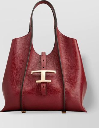 Tod's mini leather shopping bag with gold-tone hardware