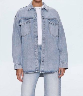 Pistola Denim Mandy Oversized Shacket In Paloma