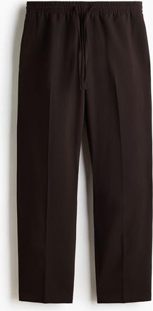 H&M Relaxed Fit Trousers in Dark Brown at Nordstrom, Size Xx-Large