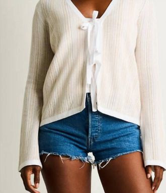 Lisa Todd Sun Kissed Cardigan In White Combo