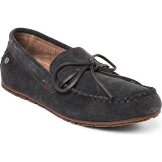 Minnetonka Water Resistant Driving Loafer in Charcoal at Nordstrom, Size 10.5