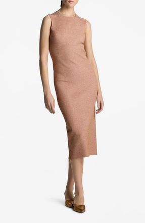 St. John Metallic Piqu&eacute; Knit Dress in Blossom/lurex Multi at Nordstrom, Size Medium