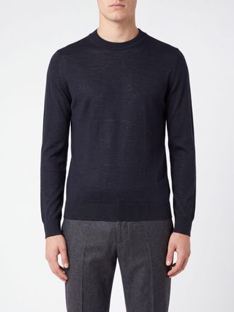 Paul Smith Maglia girocollo in pura lana Merino con bordi a costine