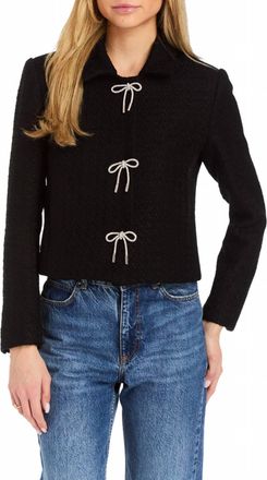 Drew Cris Tweed Jacket In Black