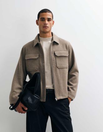 Jack & Jones giacca in misto lana beige-Neutro