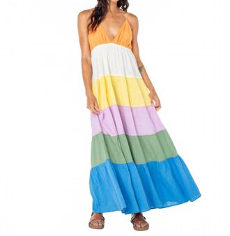 Roxy Honolulu Glow Maxi Dress In Multi Color Solid