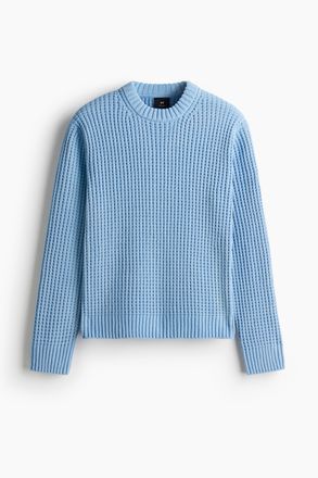 H&M Chenille-Pullover in Regular Fit - Hellblau