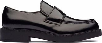 Prada Brushed-leather Loafers