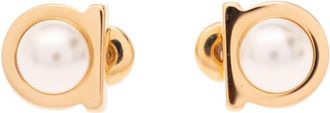 Ferragamo Gold-Colored Earrings With Gancini