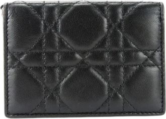 Dior Tweedehands leren portemonnees - Dames - Vintage Accessoires - Zwart - ONE Size - Vintage