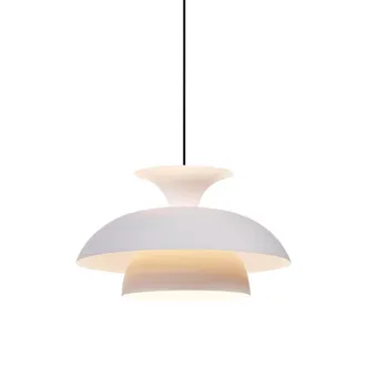 QAZQA Qazqa Escandinavo L&aacute;mpara Colgante Escandinava Beige Con Interior Blanco - Titus Aluminio Redonda Adecuado Para Led Max. 1 X 15 Watt