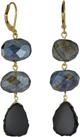 Rachel Reinhardt Jewelry Gemstone Linear Earrings