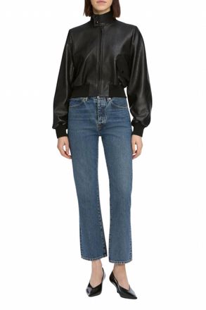 Frame Denim Vertical Cropped Jeans In Zeta