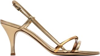 Parall&egrave;le Lina Sandalen - Dames - Sandalen met hakken - Geel - 39 EU - Leer - Schoenen