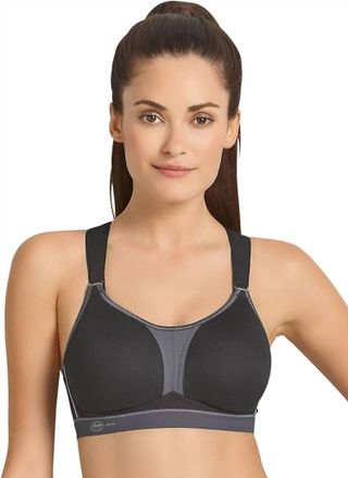 Anita Dynamix Star Sports Bra In Black/anthracite