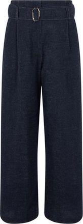 Moorer NOA Wide Broeken - Dames - Wijde Broeken - Blauw - XS - Katoen - Broeken