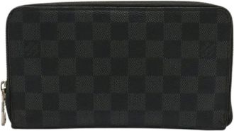 Louis Vuitton Pre-owned Wallets, male, Black, Size: ONE SIZE Pre-owned Zippy Organizer Damier Graphite Long Wallet