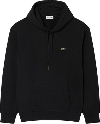 Lacoste Black Embroidered Pullover Hoodie