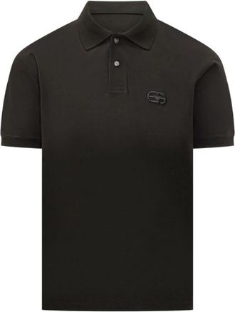 Emporio Armani Logo-patch Polo Shirt - Heren - Polos - Zwart - 2XL - Katoen - Tops