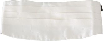 Dolce & Gabbana Zijden Buikband - Heren - Riemen - Wit - XS - Accessoires