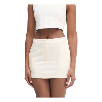 Patrizia Pepe Falda Mini Ajustada - Skirts - Mujer - Beige - L