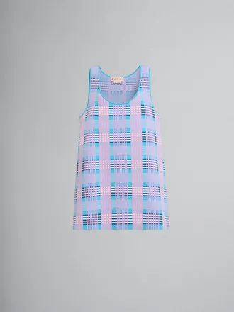 Marni Womens Pink Blue Plaid Sleeveless Dress, Size 6