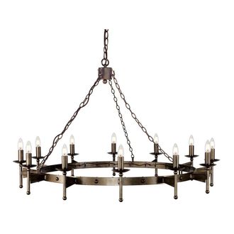 Netlighting Cromwell 12 Light Chandelier in Brown