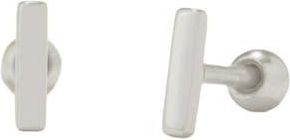 Made by Mary Mini Bar Stud Earrings in Silver at Nordstrom