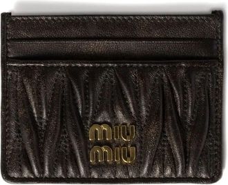 Miu Miu Vintage Treatment Matelassé Nappa Leather Card Holder Accessories