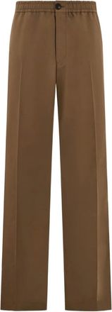 Ferragamo Pantaloni con vita elasticizzata - Marrone