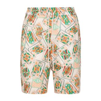 Dr&ocirc;le de Monsieur Korte Broeken, Heren, Veelkleurig, S, Katoen, Le Short Jeu de Cartes