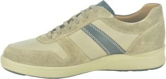 Mephisto Sportieve Taupe Combinatie Sneakers - Heren - Sneakers - Beige - 42 1/2 EU - Schoenen