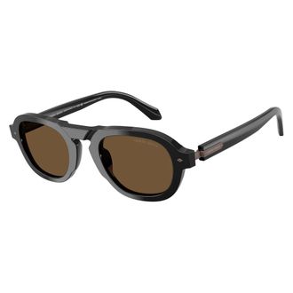 Giorgio Armani Sunglasses, male, Black, 49 MM, Ar8244 Square Sunglasses