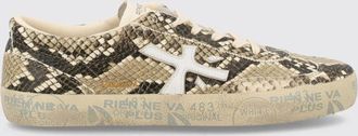 Premiata Sneakers David in pelle con stampa pitone e logo a contrasto