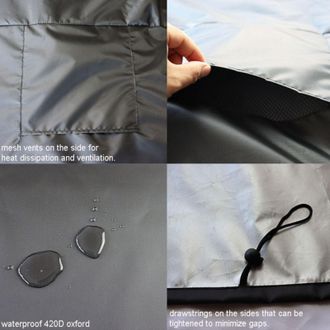 OEM Funda Protectora Para Bomba De Calor De Piscina - Resistente A La Intemperie Y Aislante - Oxford 420d Plata Negro - Tama&ntilde;o 86x79x101cm