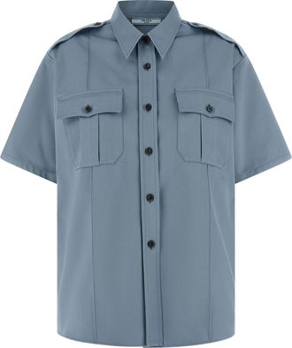 Prada Blue Cotton Womens Blouse